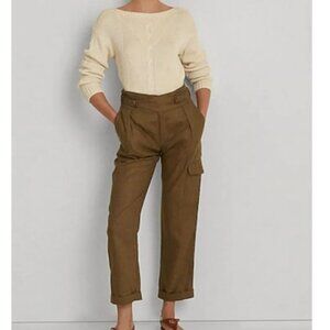 Ralph Lauren linen olive sage green army pants size 6